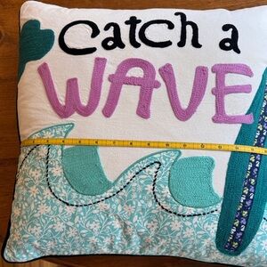 Pottery Barn Teen- Catch a Wave Decorative Pillow (case and pillow)